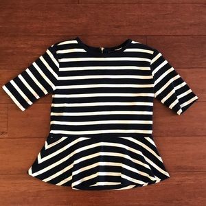 Peplum striped top